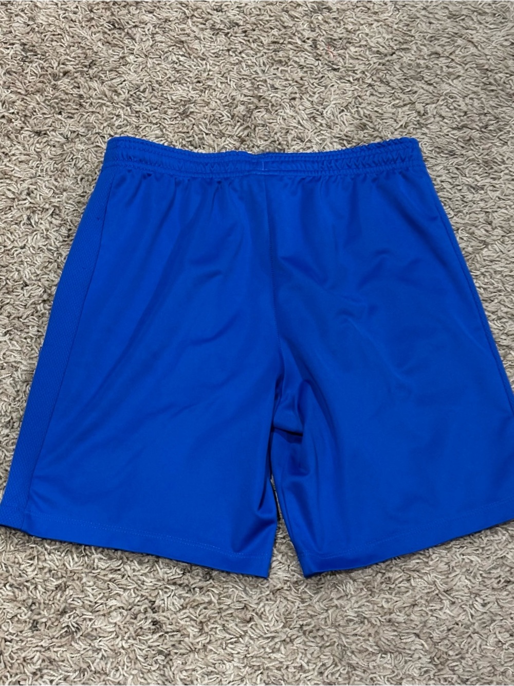 Nike Boys Royal Blue Athletic Shorts with White Swoosh - Picture 2 of 3